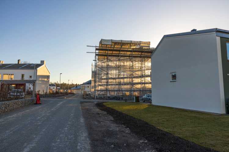 Ett hus som håller på att byggas